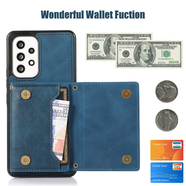 For Samsung Galaxy A52 5G/A52s 5G Three-fold RFID Leather Phone Case with Lanyard