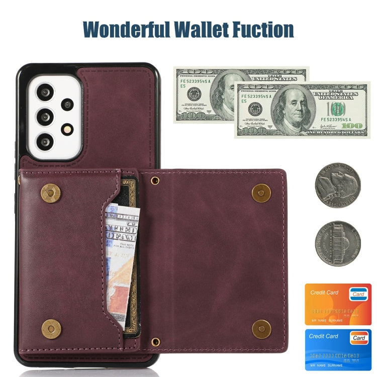 For Samsung Galaxy A52 5G/A52s 5G Three-fold RFID Leather Phone Case with Lanyard