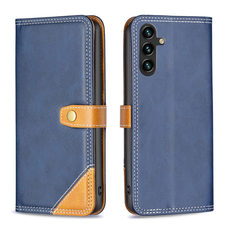 For Samsung Galaxy A14 5G Color Matching Double Sewing Thread Leather Phone Case