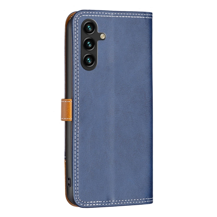 For Samsung Galaxy A14 5G Color Matching Double Sewing Thread Leather Phone Case