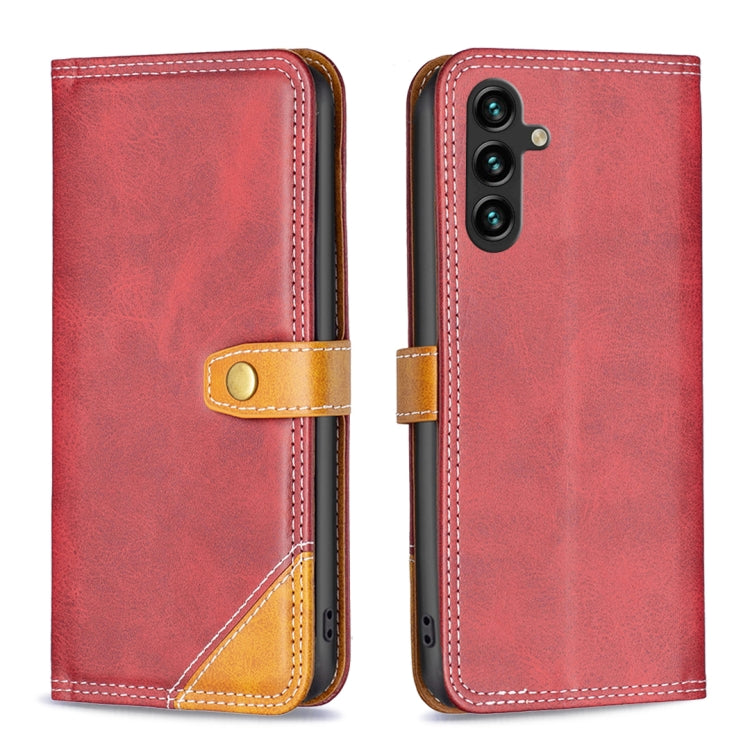For Samsung Galaxy A14 5G Color Matching Double Sewing Thread Leather Phone Case
