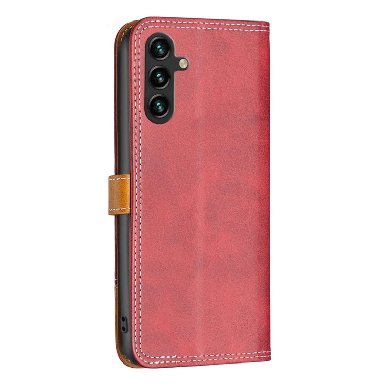 For Samsung Galaxy A14 5G Color Matching Double Sewing Thread Leather Phone Case