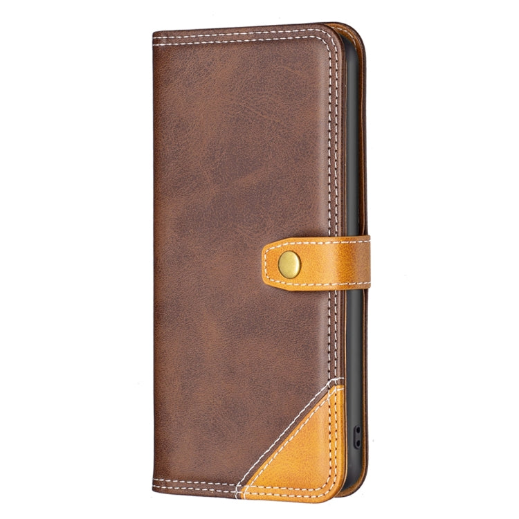 For Samsung Galaxy S23+ 5G Color Matching Double Sewing Thread Leather Phone Case