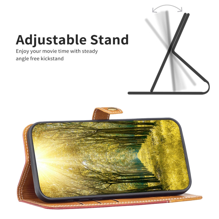 For Samsung Galaxy S23+ 5G Color Matching Double Sewing Thread Leather Phone Case