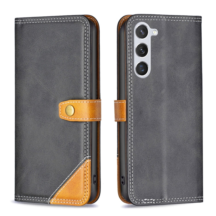 For Samsung Galaxy S23 5G Color Matching Double Sewing Thread Leather Phone Case