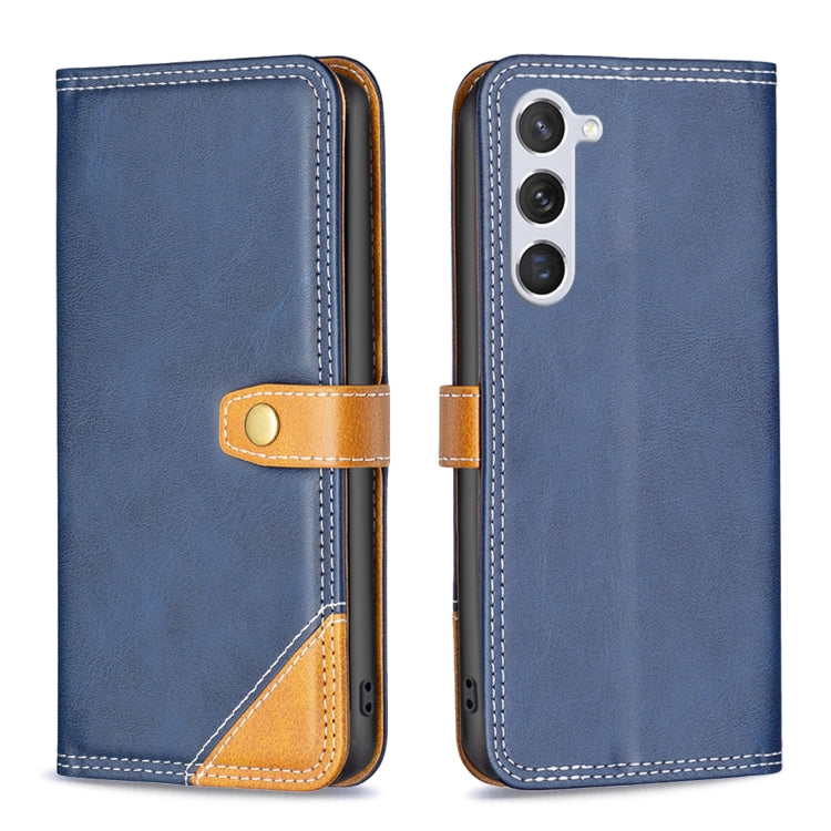 For Samsung Galaxy S23 5G Color Matching Double Sewing Thread Leather Phone Case