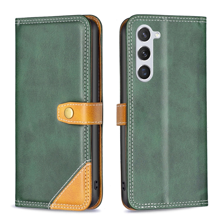 For Samsung Galaxy S23 5G Color Matching Double Sewing Thread Leather Phone Case