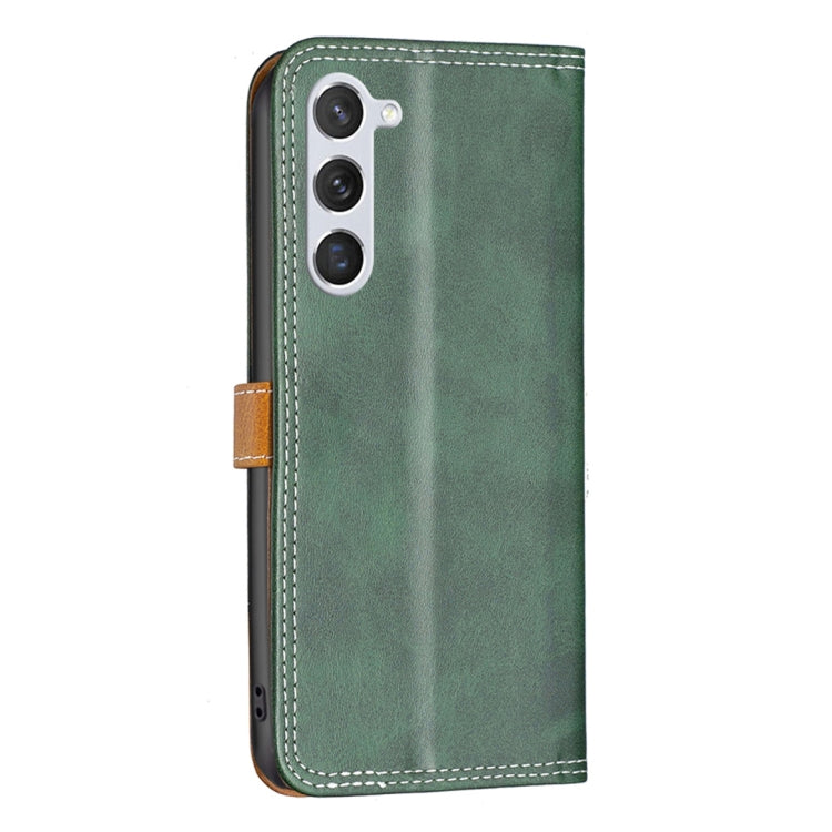 For Samsung Galaxy S23 5G Color Matching Double Sewing Thread Leather Phone Case