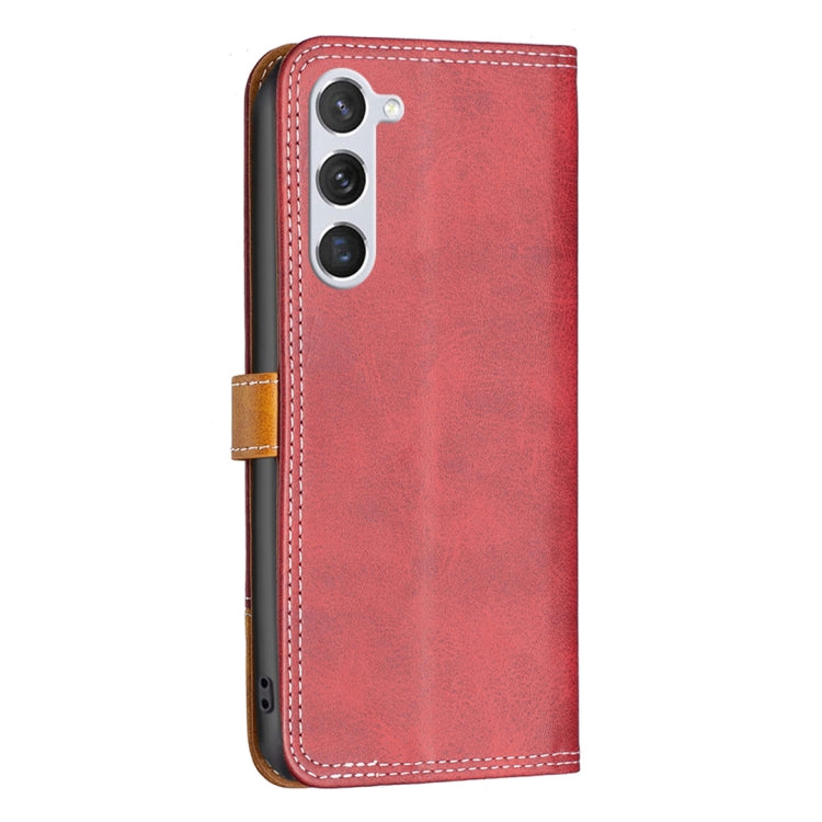 For Samsung Galaxy S23 5G Color Matching Double Sewing Thread Leather Phone Case