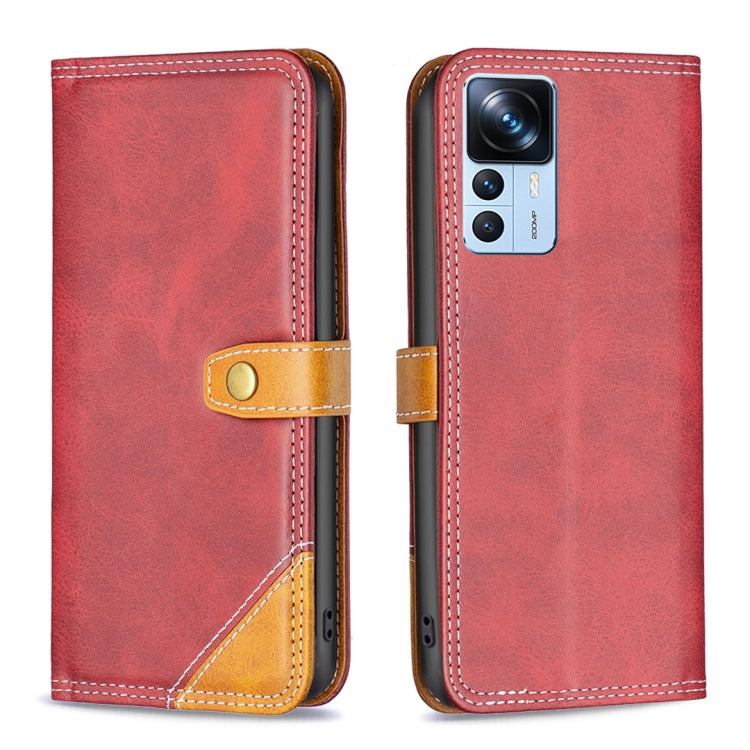 For Xiaomi 12T / 12T Pro / Redmi K50 Ultra Color Matching Double Sewing Thread Leather Phone Case
