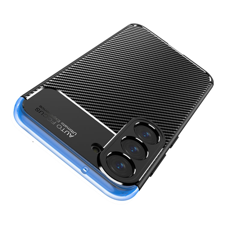For Samsung Galaxy S23+ 5G Carbon Fiber Texture Shockproof TPU Phone Case(Black)