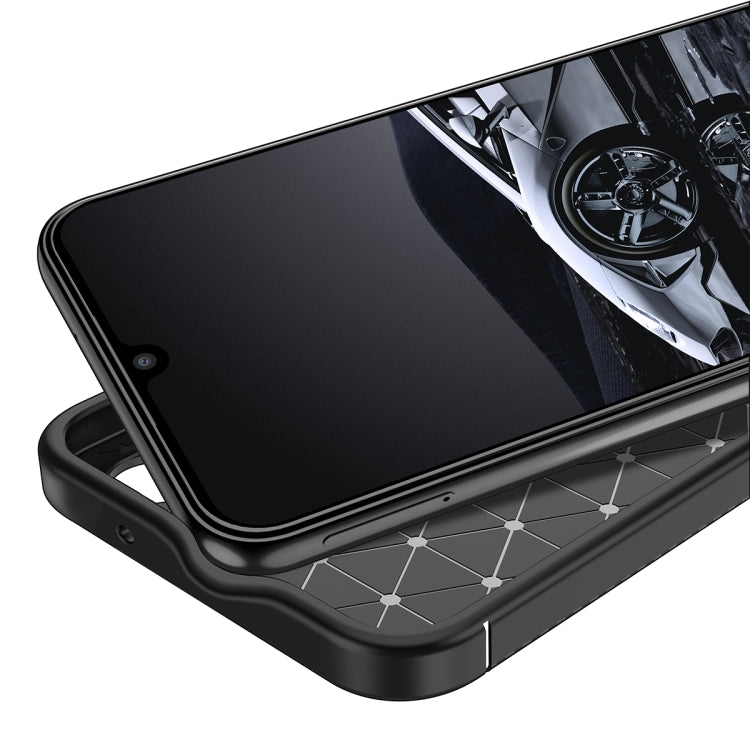 For Samsung Galaxy A14 5G Carbon Fiber Texture Shockproof TPU Phone Case(Black)