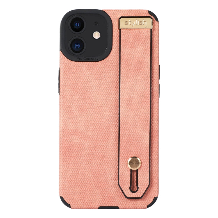 For iPhone 12 Wrist Strap TPU Leather Phone Case
