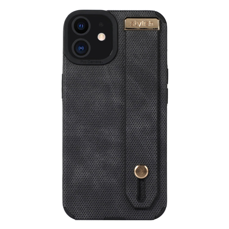 For iPhone 12 Wrist Strap TPU Leather Phone Case