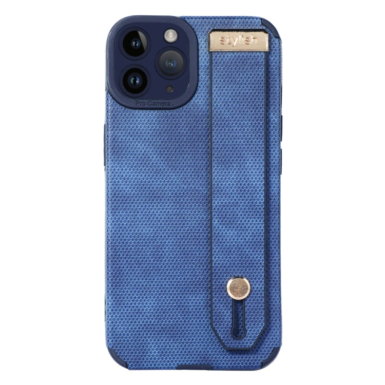For iPhone 11 Pro Max Wrist Strap TPU Leather Phone Case
