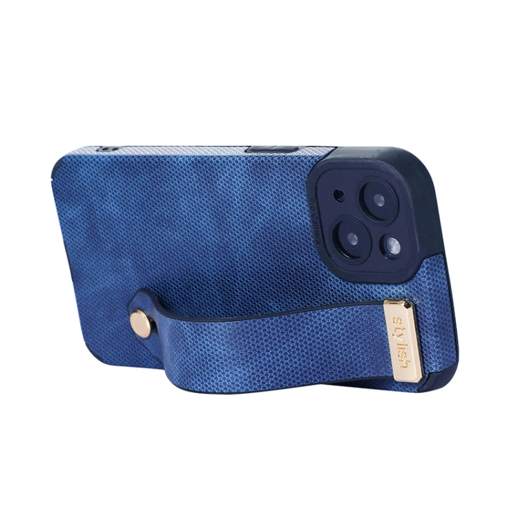 For iPhone 11 Pro Max Wrist Strap TPU Leather Phone Case