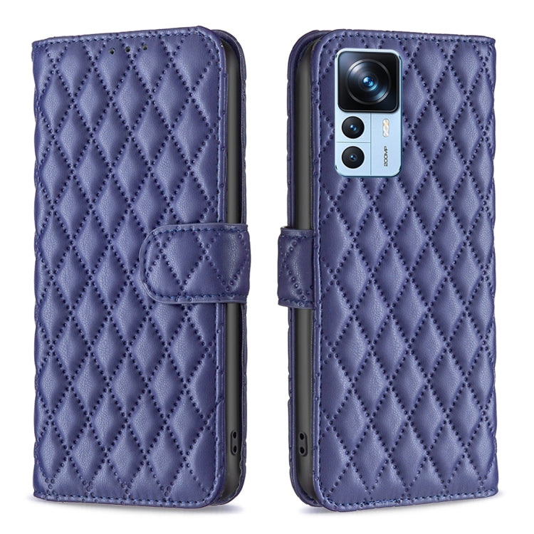 For Xiaomi 12T / 12T Pro / Redmi K50 Ultra Diamond Lattice Wallet Leather Flip Phone Case