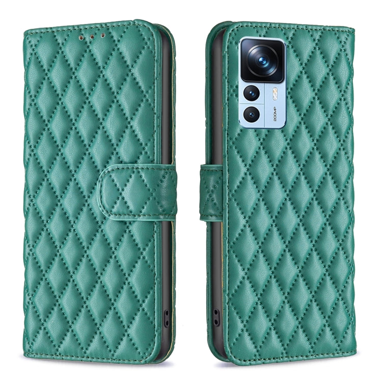 For Xiaomi 12T / 12T Pro / Redmi K50 Ultra Diamond Lattice Wallet Leather Flip Phone Case