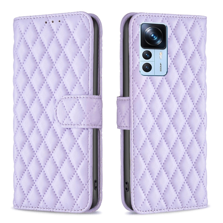 For Xiaomi 12T / 12T Pro / Redmi K50 Ultra Diamond Lattice Wallet Leather Flip Phone Case