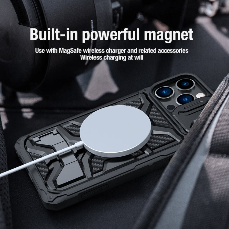 For iPhone 14 Pro Max NILLKIN Sliding Camera Cover Design TPU + PC Magnetic Phone Case