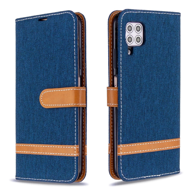For Huawei P40 Lite Color Matching Denim Texture Horizontal Flip Leather Case with Holder & Card Slots & Wallet & Lanyard