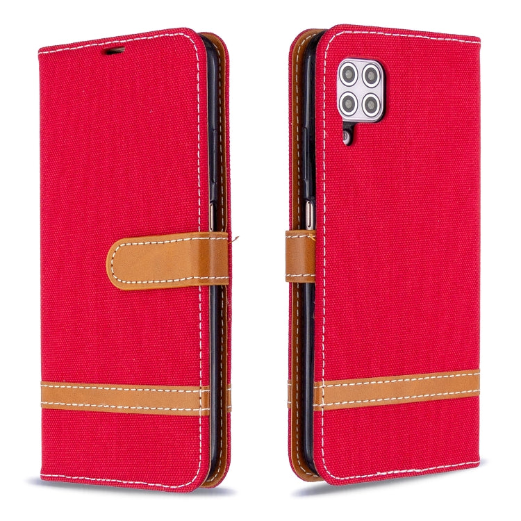 For Huawei P40 Lite Color Matching Denim Texture Horizontal Flip Leather Case with Holder & Card Slots & Wallet & Lanyard