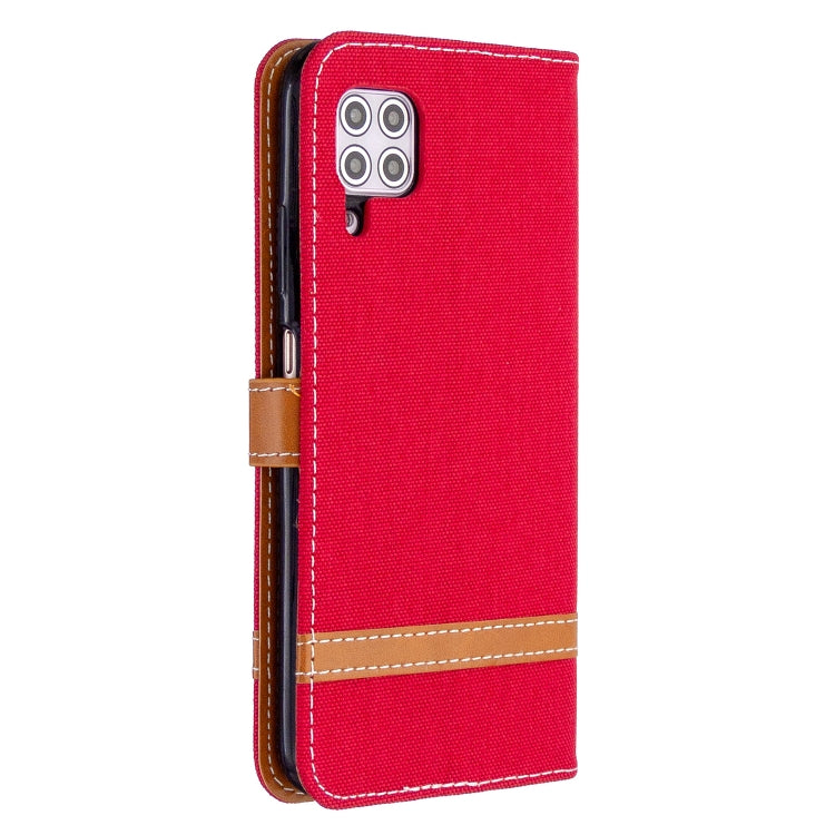 For Huawei P40 Lite Color Matching Denim Texture Horizontal Flip Leather Case with Holder & Card Slots & Wallet & Lanyard