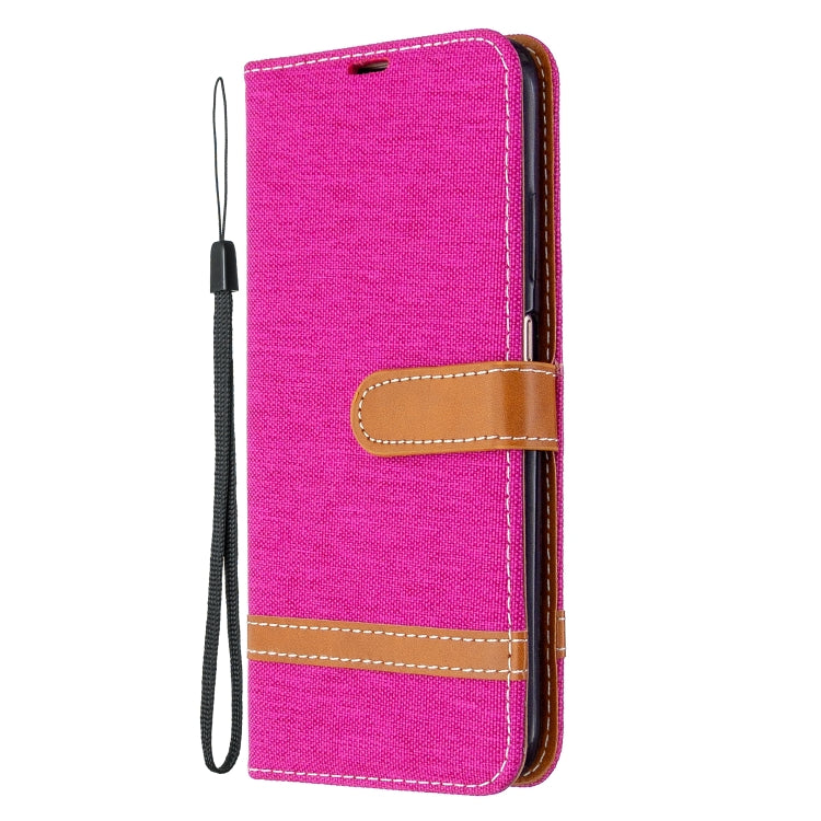 For Huawei P40 Lite Color Matching Denim Texture Horizontal Flip Leather Case with Holder & Card Slots & Wallet & Lanyard