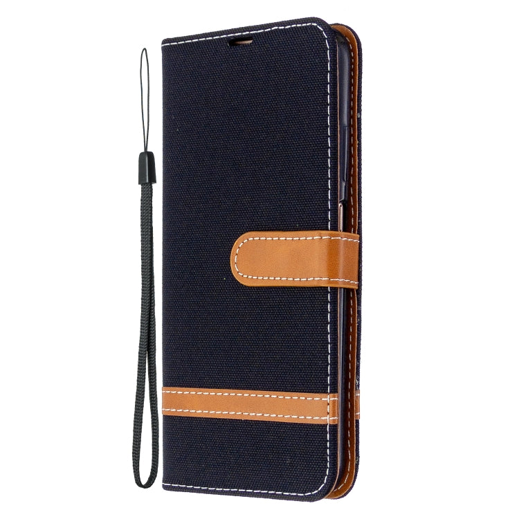For Huawei P40 Lite Color Matching Denim Texture Horizontal Flip Leather Case with Holder & Card Slots & Wallet & Lanyard