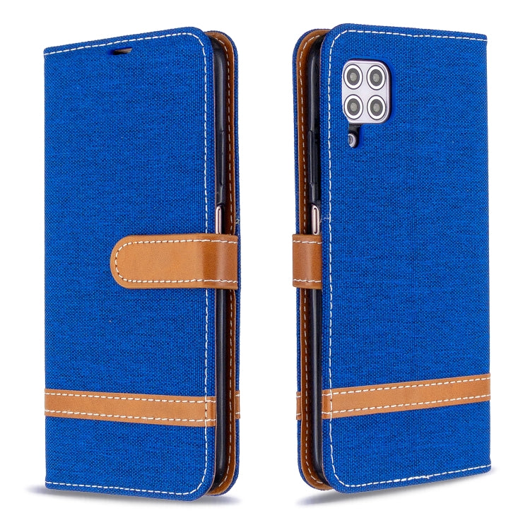 For Huawei P40 Lite Color Matching Denim Texture Horizontal Flip Leather Case with Holder & Card Slots & Wallet & Lanyard