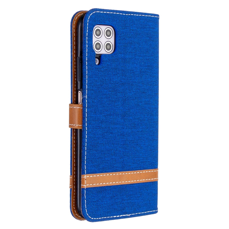 For Huawei P40 Lite Color Matching Denim Texture Horizontal Flip Leather Case with Holder & Card Slots & Wallet & Lanyard