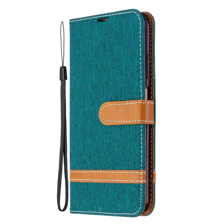 For Huawei P40 Lite Color Matching Denim Texture Horizontal Flip Leather Case with Holder & Card Slots & Wallet & Lanyard