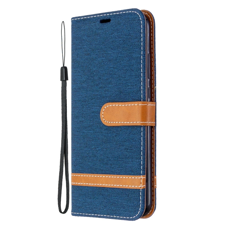 For Huawei P40 Lite E / Y7P Color Matching Denim Texture Horizontal Flip Leather Case with Holder & Card Slots & Wallet & Lanyard