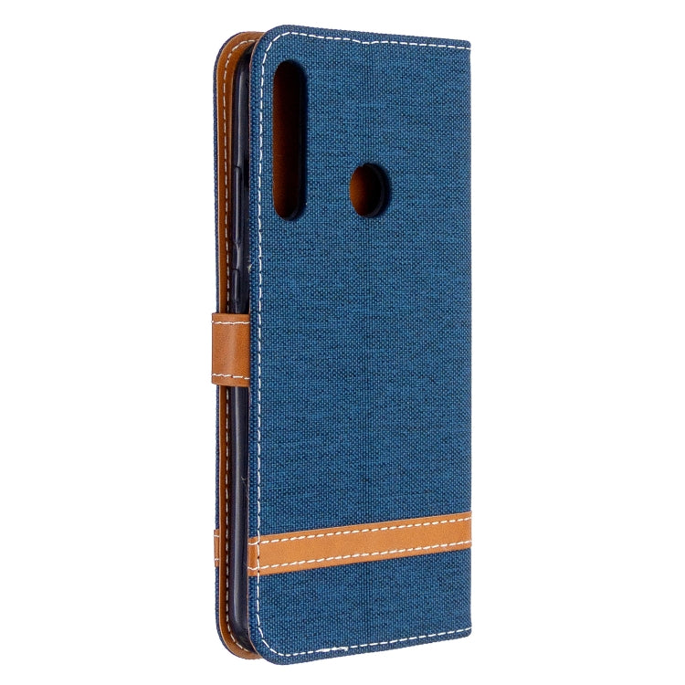 For Huawei P40 Lite E / Y7P Color Matching Denim Texture Horizontal Flip Leather Case with Holder & Card Slots & Wallet & Lanyard