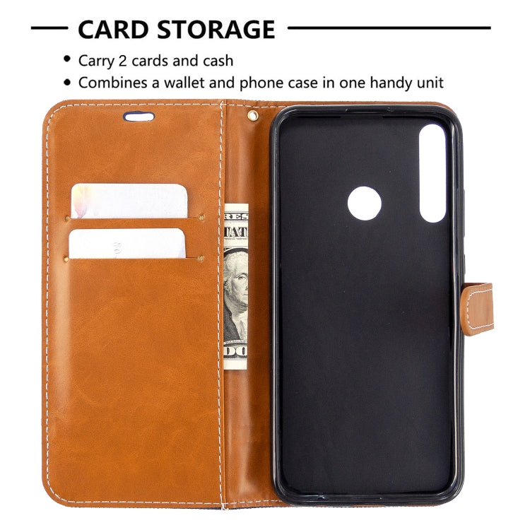 For Huawei P40 Lite E / Y7P Color Matching Denim Texture Horizontal Flip Leather Case with Holder & Card Slots & Wallet & Lanyard