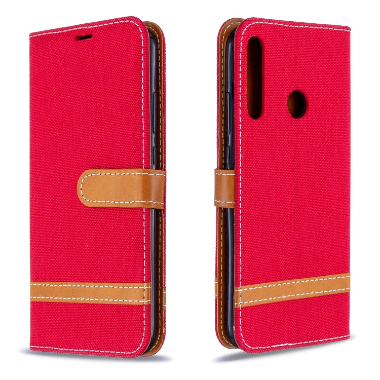 For Huawei P40 Lite E / Y7P Color Matching Denim Texture Horizontal Flip Leather Case with Holder & Card Slots & Wallet & Lanyard