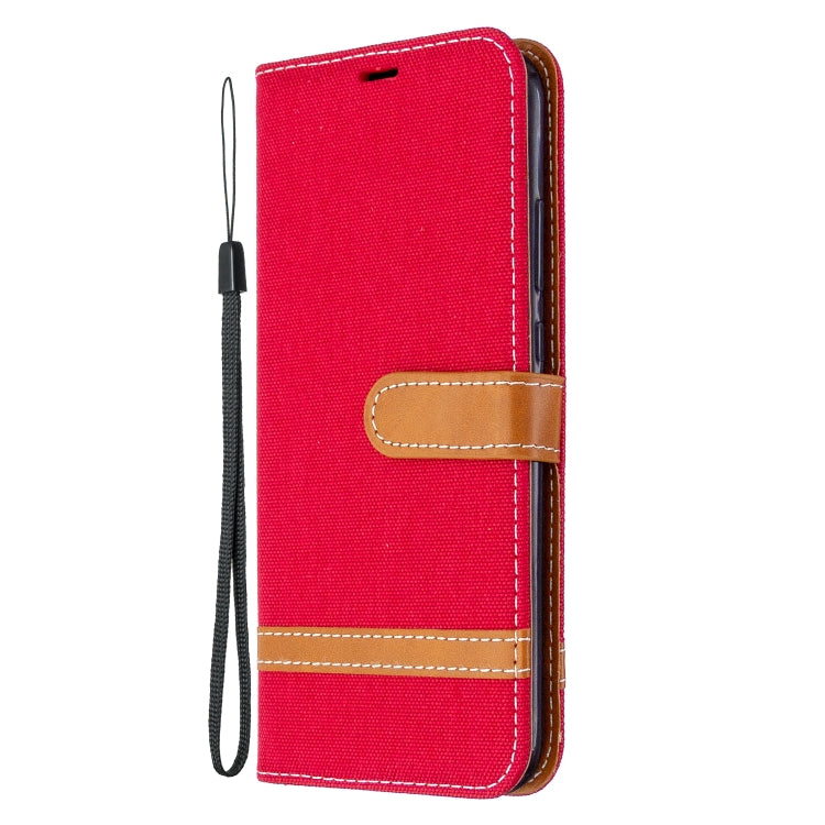 For Huawei P40 Lite E / Y7P Color Matching Denim Texture Horizontal Flip Leather Case with Holder & Card Slots & Wallet & Lanyard