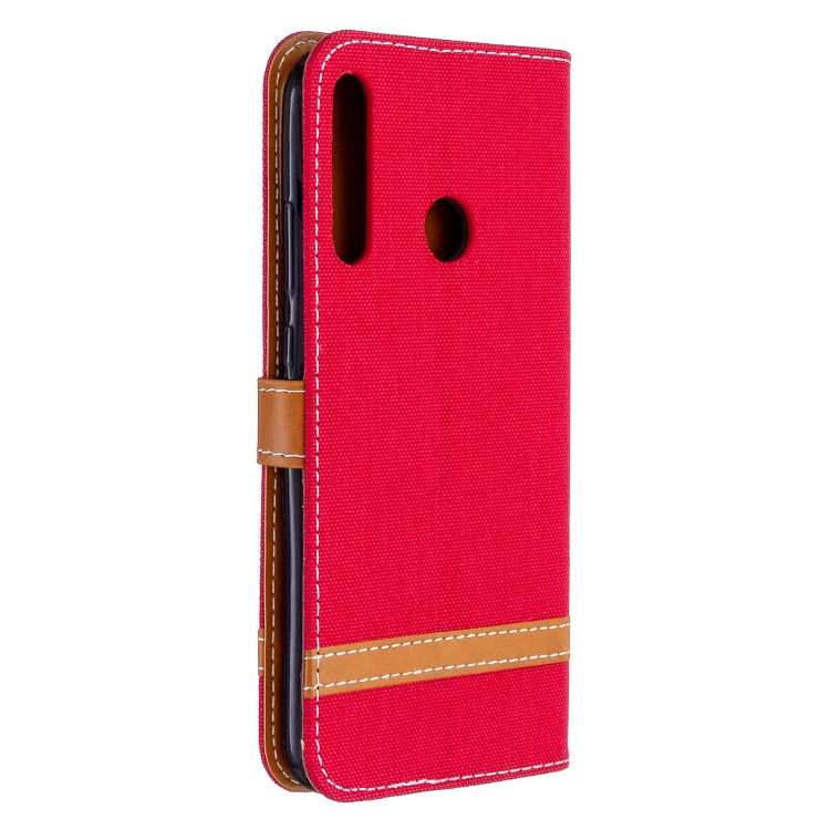 For Huawei P40 Lite E / Y7P Color Matching Denim Texture Horizontal Flip Leather Case with Holder & Card Slots & Wallet & Lanyard