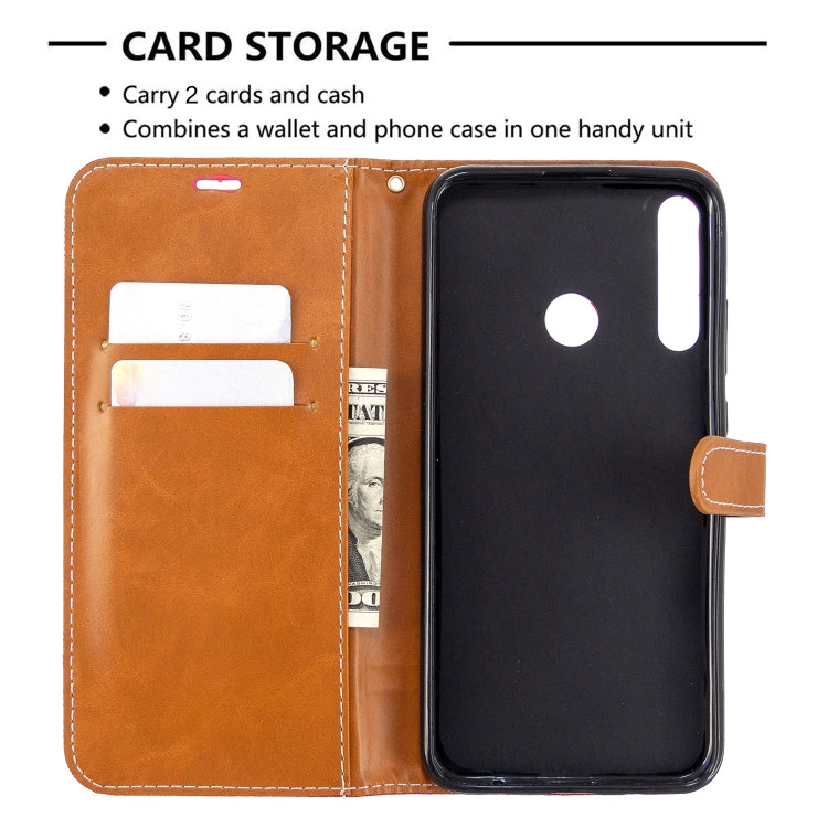 For Huawei P40 Lite E / Y7P Color Matching Denim Texture Horizontal Flip Leather Case with Holder & Card Slots & Wallet & Lanyard