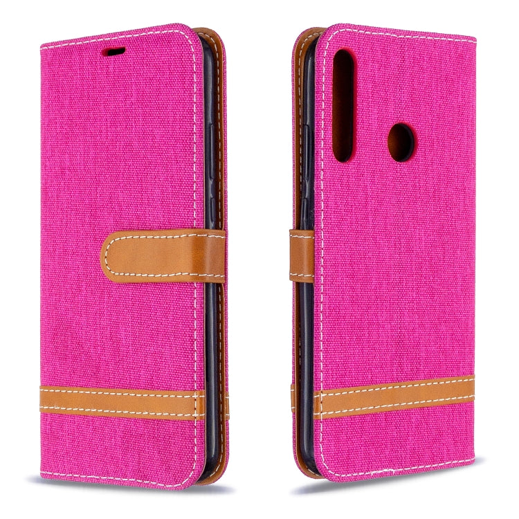 For Huawei P40 Lite E / Y7P Color Matching Denim Texture Horizontal Flip Leather Case with Holder & Card Slots & Wallet & Lanyard