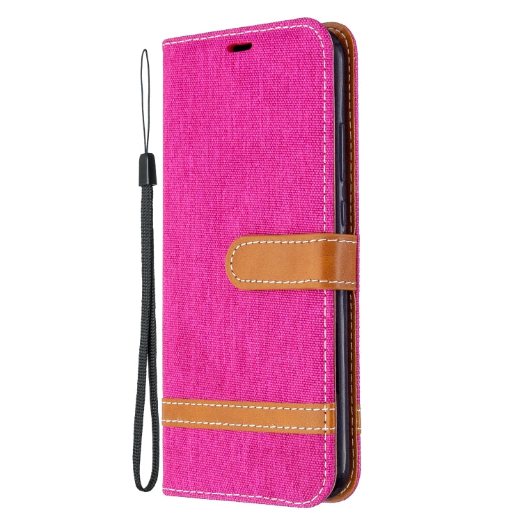 For Huawei P40 Lite E / Y7P Color Matching Denim Texture Horizontal Flip Leather Case with Holder & Card Slots & Wallet & Lanyard
