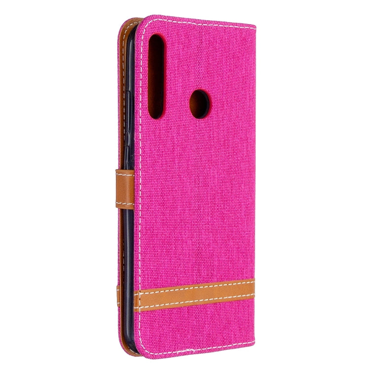 For Huawei P40 Lite E / Y7P Color Matching Denim Texture Horizontal Flip Leather Case with Holder & Card Slots & Wallet & Lanyard