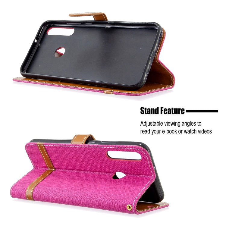 For Huawei P40 Lite E / Y7P Color Matching Denim Texture Horizontal Flip Leather Case with Holder & Card Slots & Wallet & Lanyard