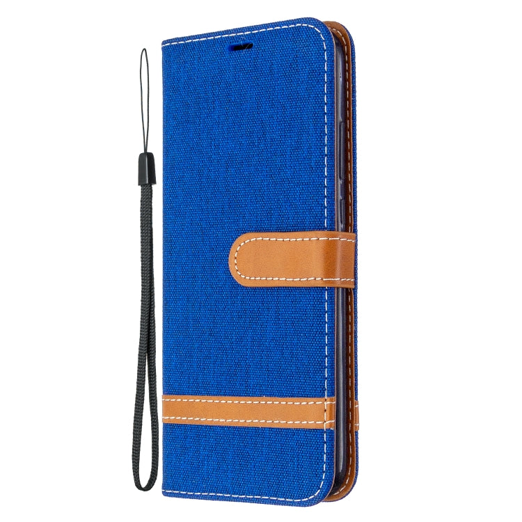 For Huawei P40 Lite E / Y7P Color Matching Denim Texture Horizontal Flip Leather Case with Holder & Card Slots & Wallet & Lanyard