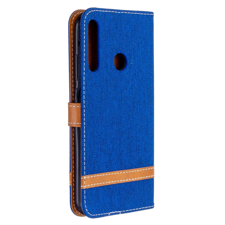 For Huawei P40 Lite E / Y7P Color Matching Denim Texture Horizontal Flip Leather Case with Holder & Card Slots & Wallet & Lanyard