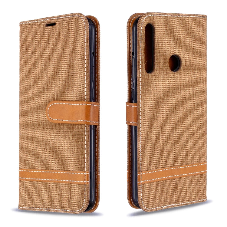 For Huawei P40 Lite E / Y7P Color Matching Denim Texture Horizontal Flip Leather Case with Holder & Card Slots & Wallet & Lanyard