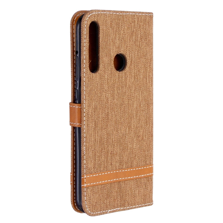 For Huawei P40 Lite E / Y7P Color Matching Denim Texture Horizontal Flip Leather Case with Holder & Card Slots & Wallet & Lanyard
