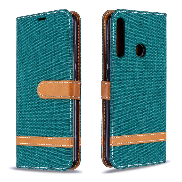 For Huawei P40 Lite E / Y7P Color Matching Denim Texture Horizontal Flip Leather Case with Holder & Card Slots & Wallet & Lanyard