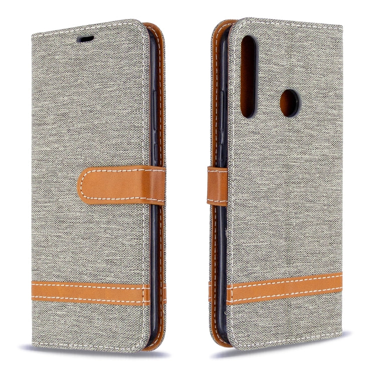 For Huawei P40 Lite E / Y7P Color Matching Denim Texture Horizontal Flip Leather Case with Holder & Card Slots & Wallet & Lanyard