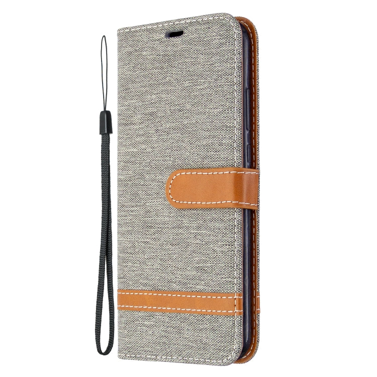 For Huawei P40 Lite E / Y7P Color Matching Denim Texture Horizontal Flip Leather Case with Holder & Card Slots & Wallet & Lanyard